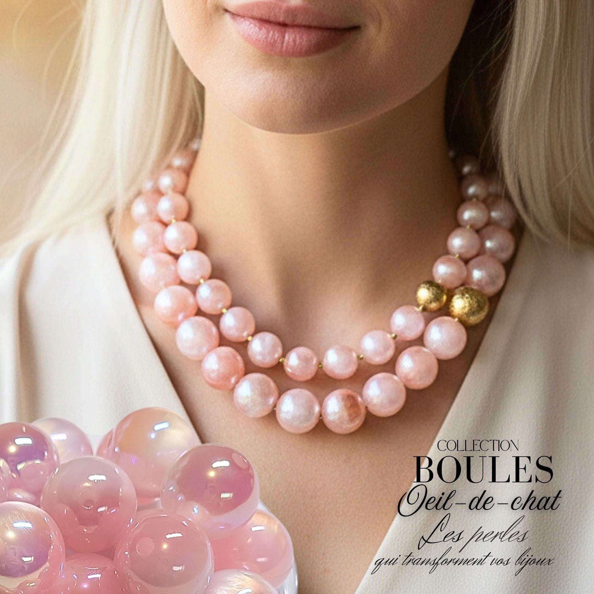 ARTSHOP Boules 16MM 285 perle acrylique rose clair AB x1 œil