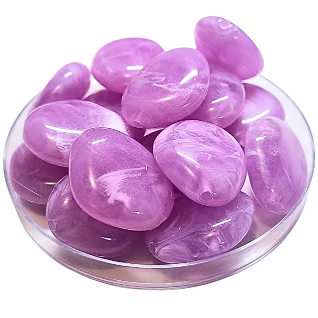 ARTSHOP Galets TIKA 13/30MM Perle Galet Lilas Marbré x1