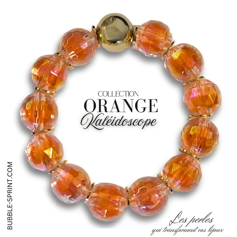 ARTSHOP Prêts-à-porter ORANGE POP bracelet Kaléidoscope kit orange