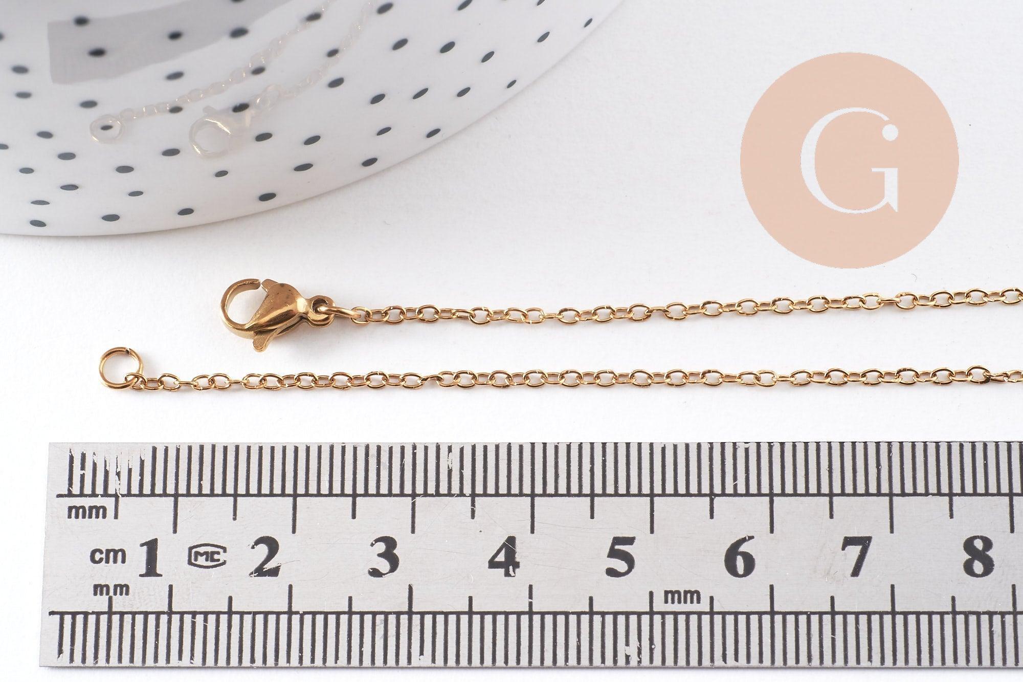 Gingerlily G10265 collier chaîne forçat doré 50 cm