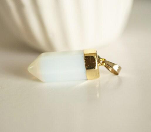 Gingerlily Pendentifs G1853 pendentif pointe Opalite doré 40mm