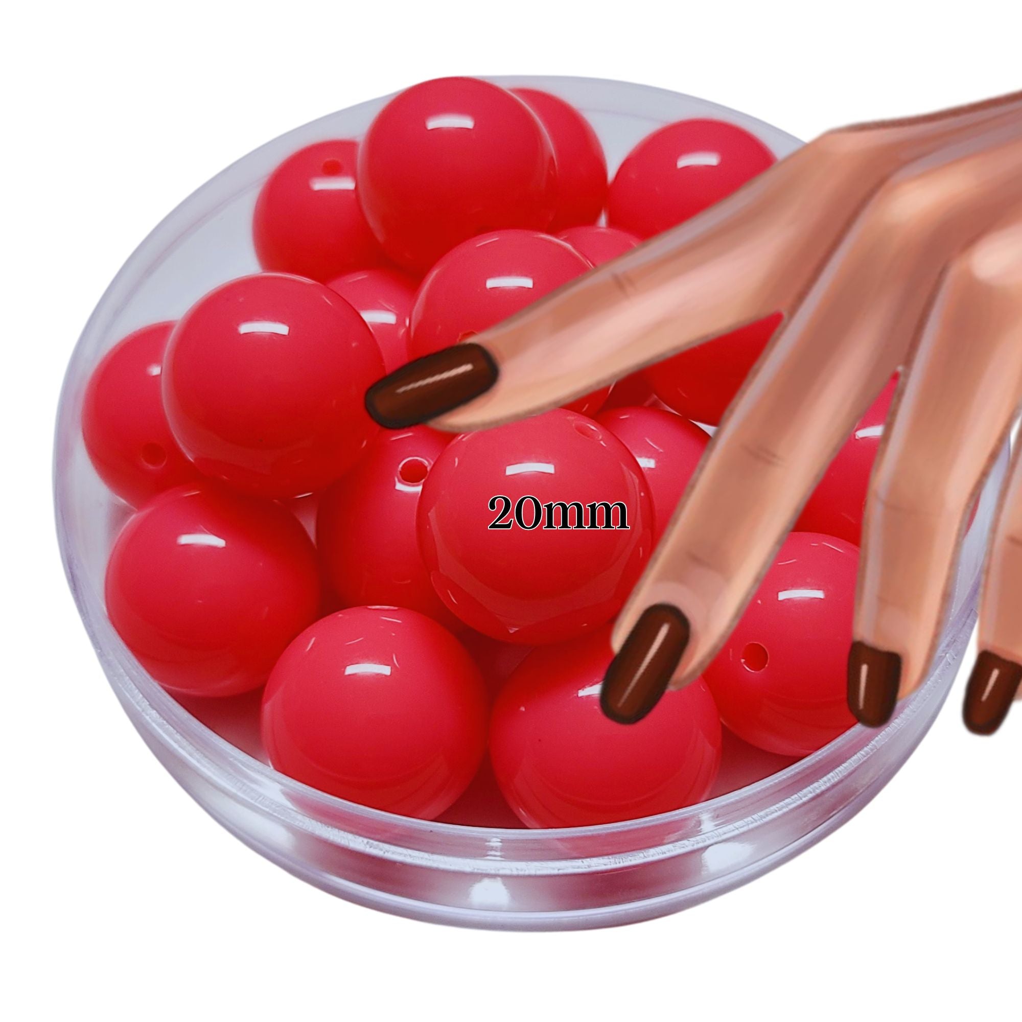 ARTSHOP Boules 20MM 57 perle acrylique néon rose x10