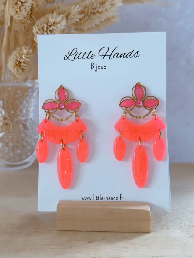 Little Hands Naya boucles d'oreilles Hot Pink