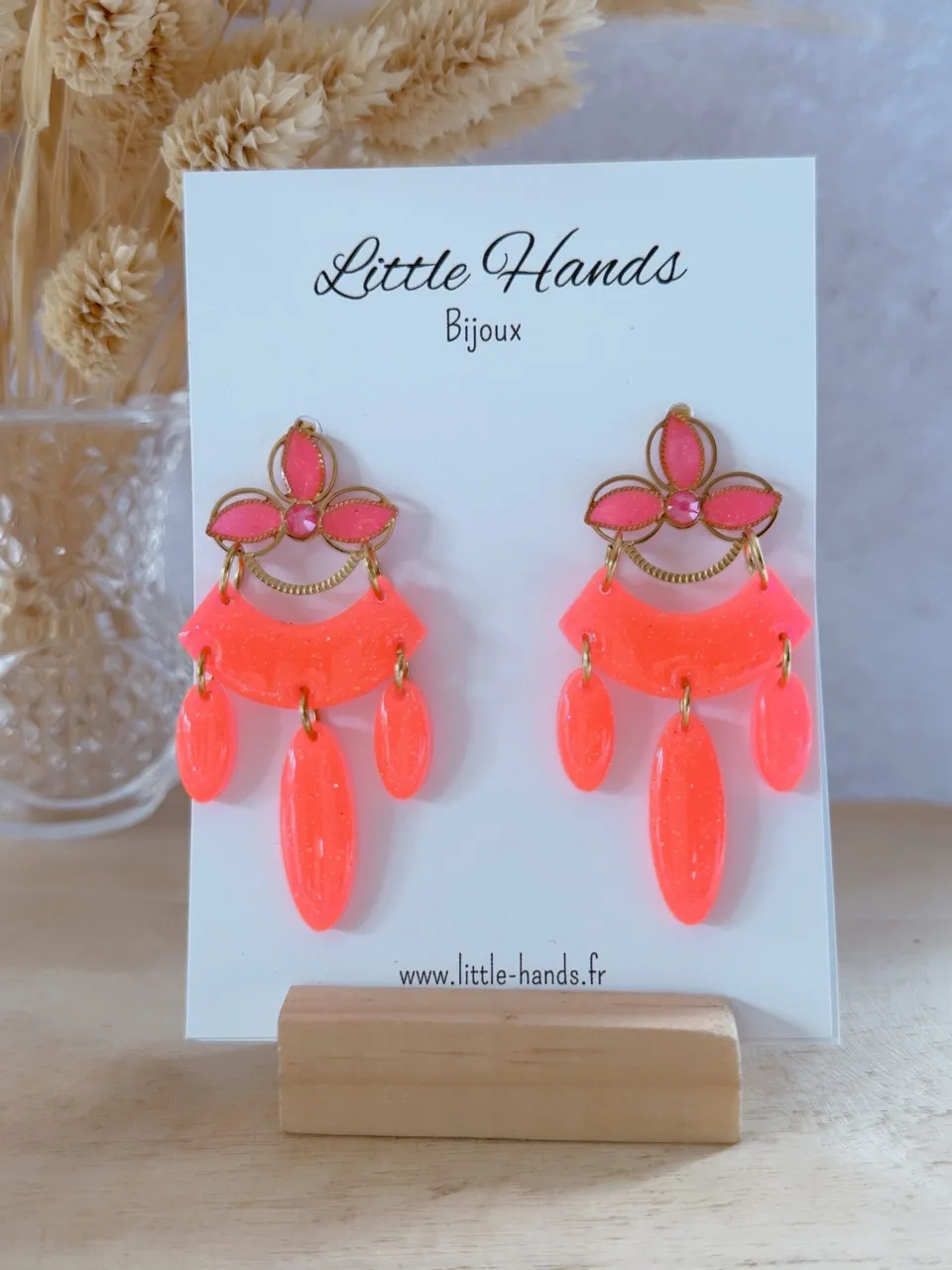Little Hands Naya boucles d'oreilles Hot Pink