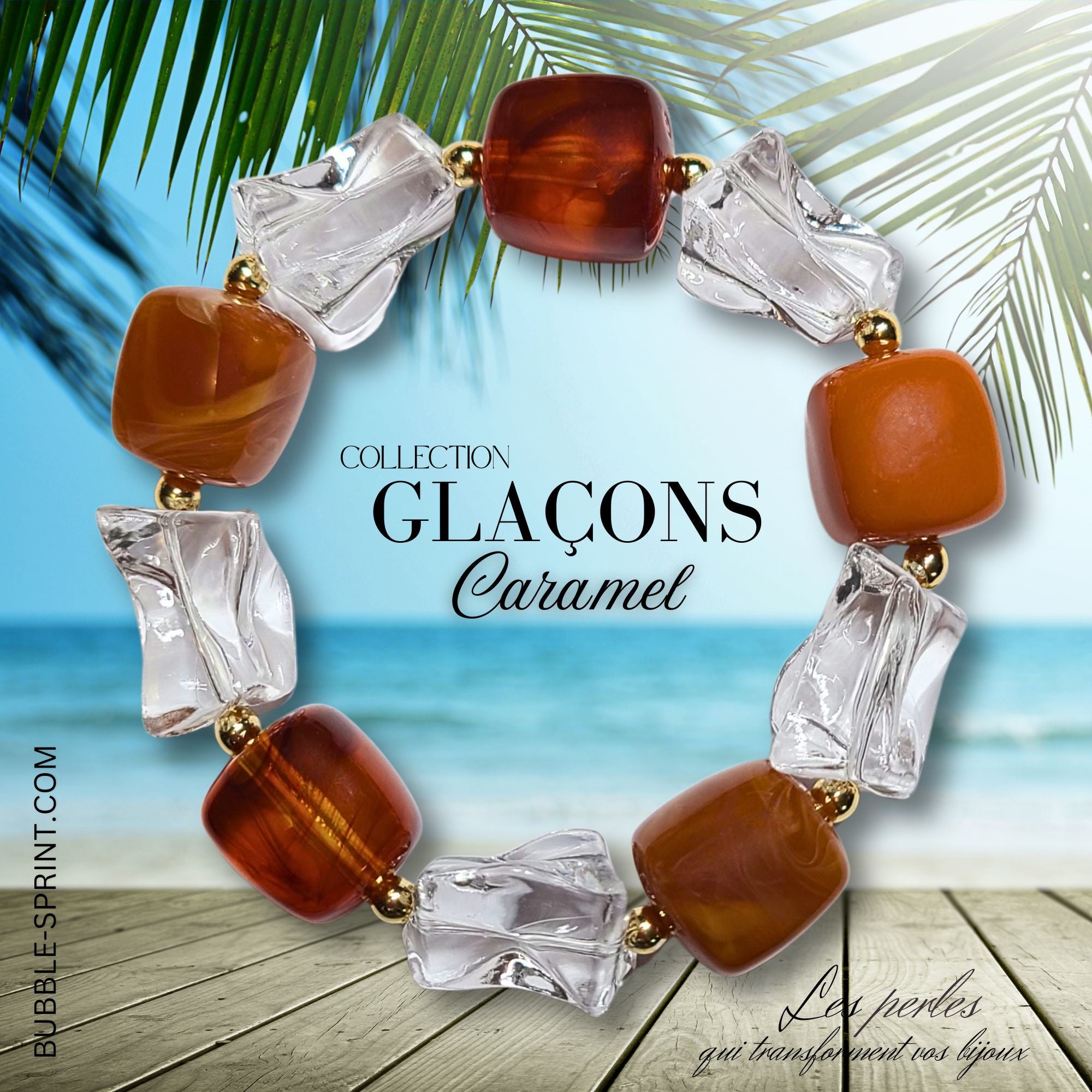 ARTSHOP Glaçons Caramel kit bracelet à monter