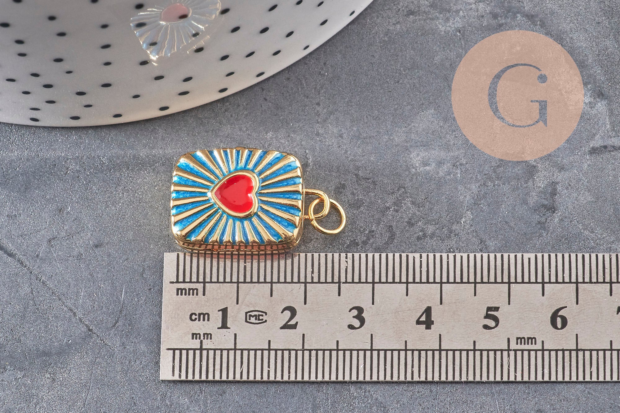 Gingerlily G11146 pendentif locket cœur doré 18K 26mm x1