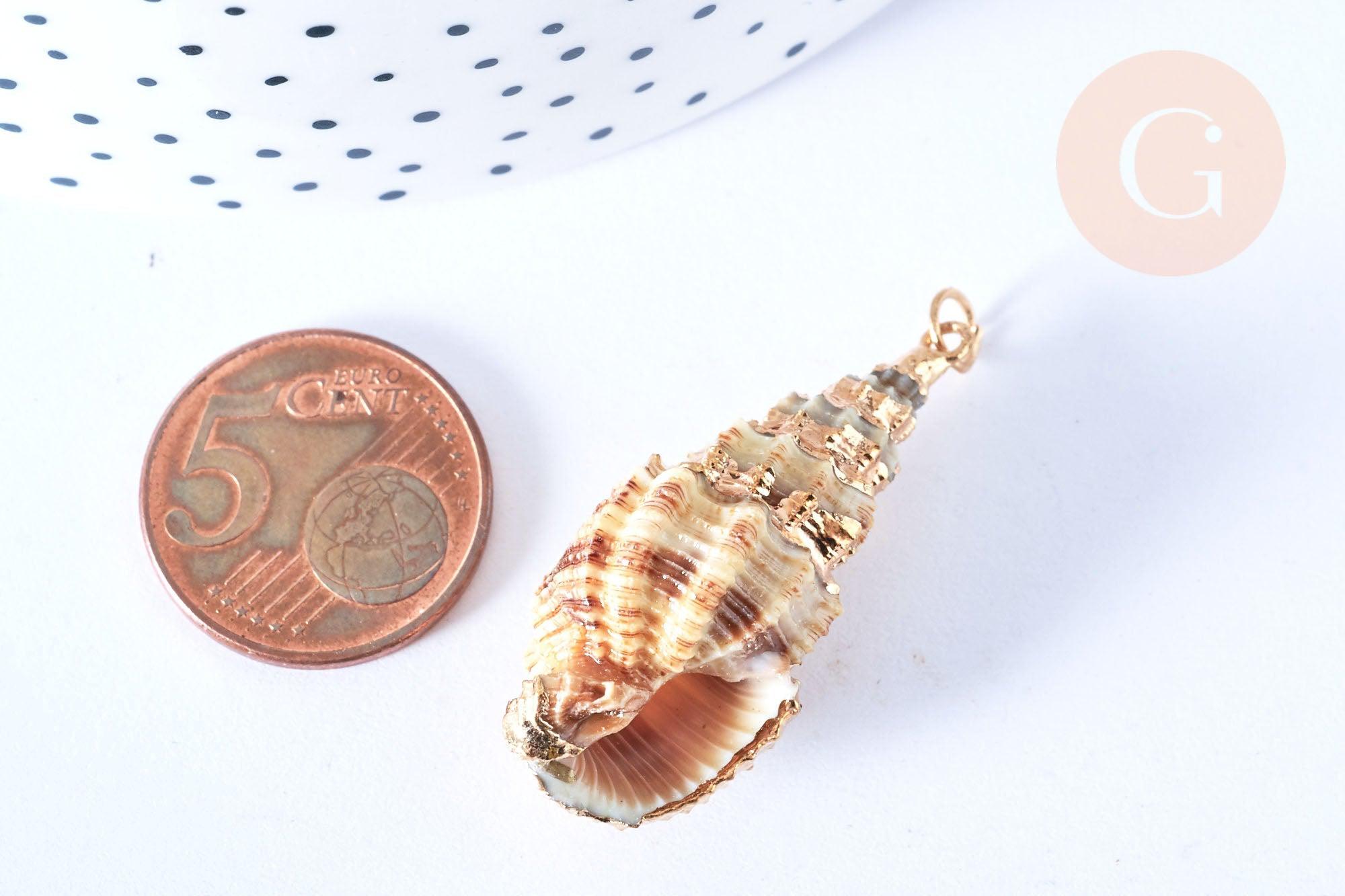 Gingerlily Pendentifs G7310 pendentif coquillage spirale doré x1