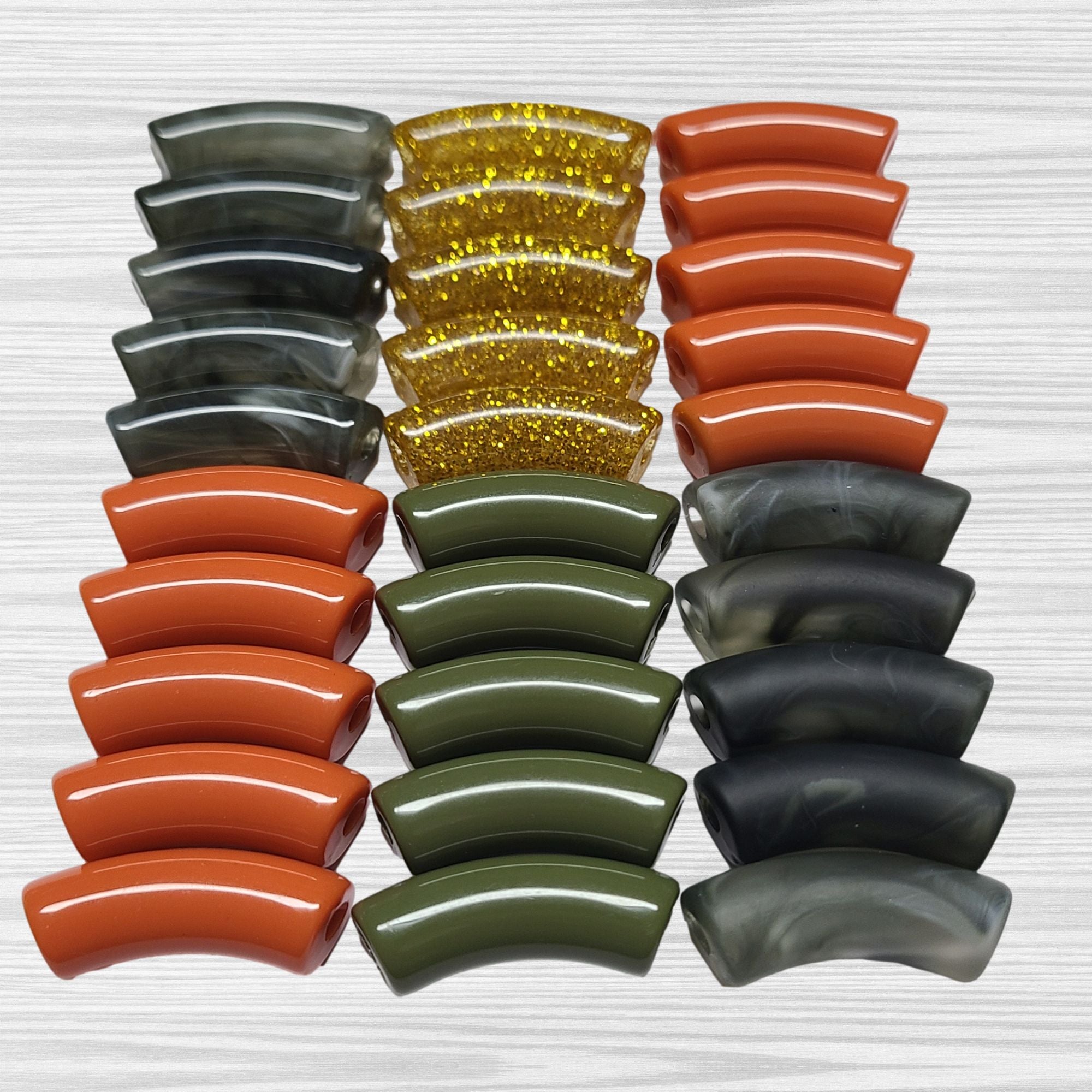 ARTSHOP Camaieu 82 Lot mixte tubes incurvés Vert 12mm x30