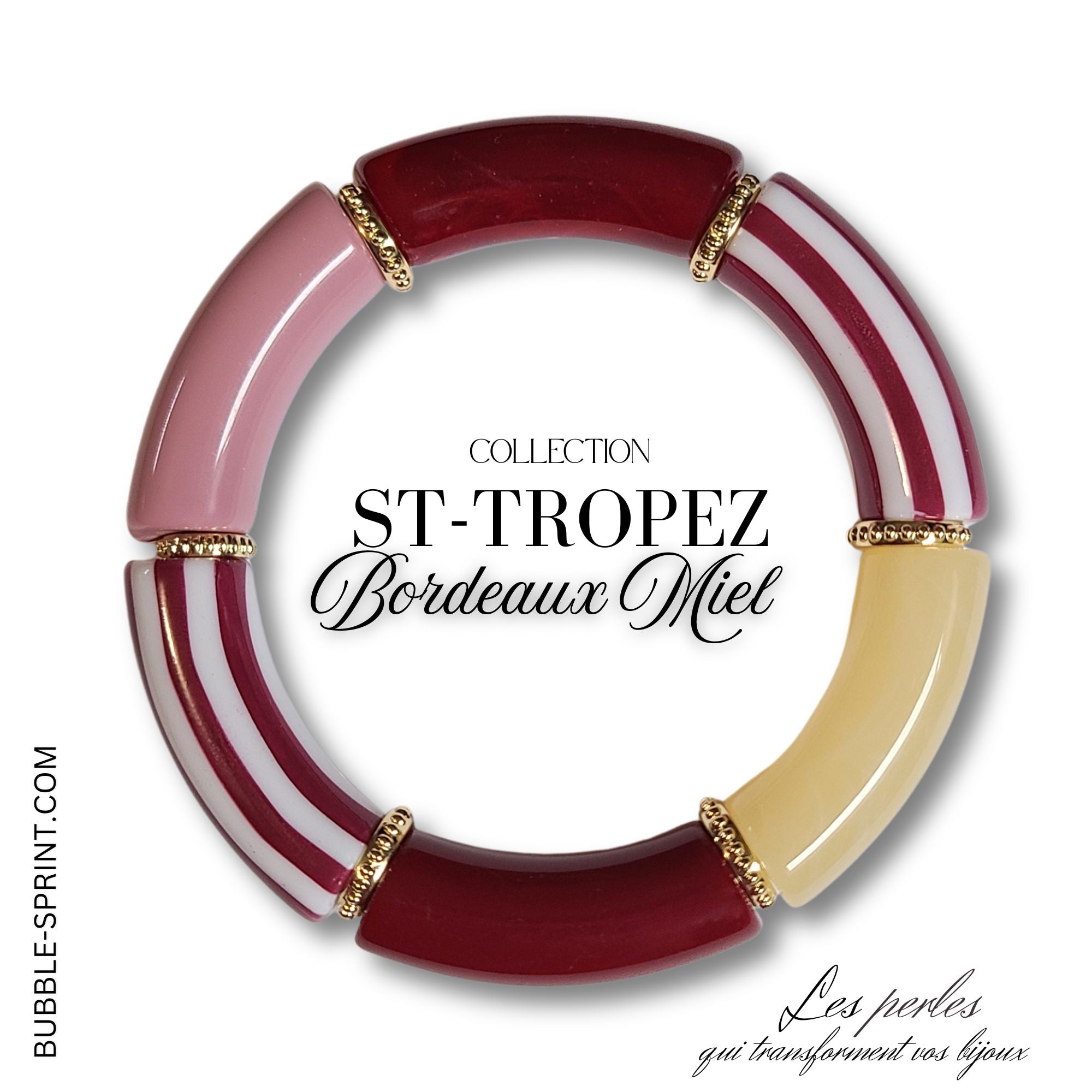 ARTSHOP Prêts-à-porter bracelet ST-TROPEZ Bordeaux Miel
