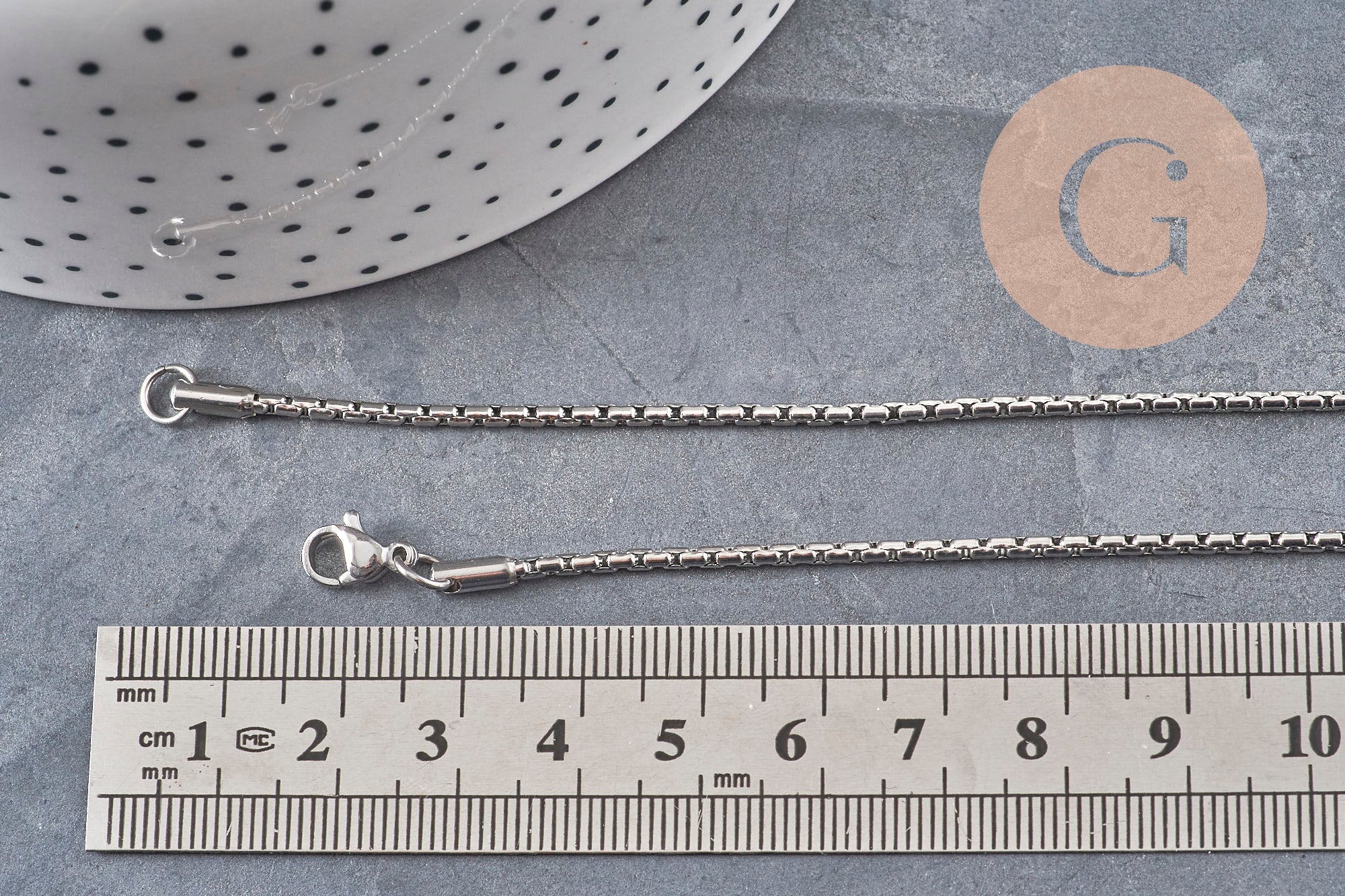 Gingerlily Chaînes G11058 serpent platine 2mm 50cm x1