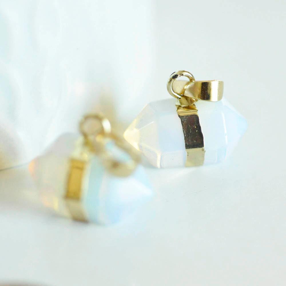 Gingerlily Pendentif G93 pointe opalite doré 22mm