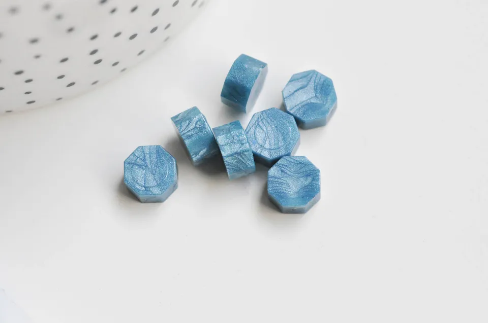 Gingerlily Granulés cire à cacheter cire bleu nacré 100 pcs
