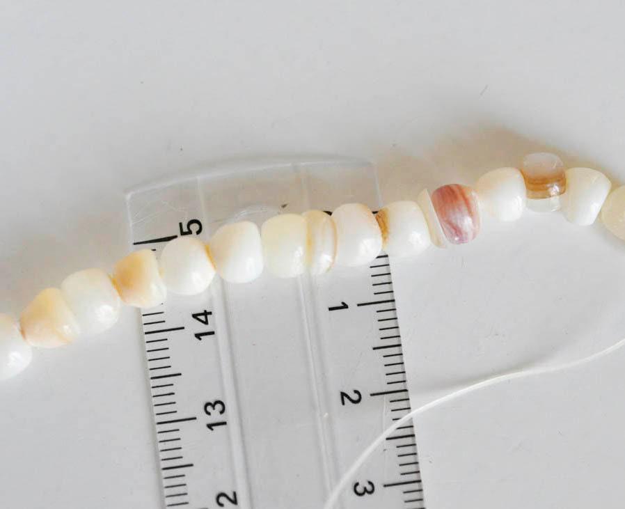 Gingerlily Perles G531 perles coquillage beige nacre 6-7mm