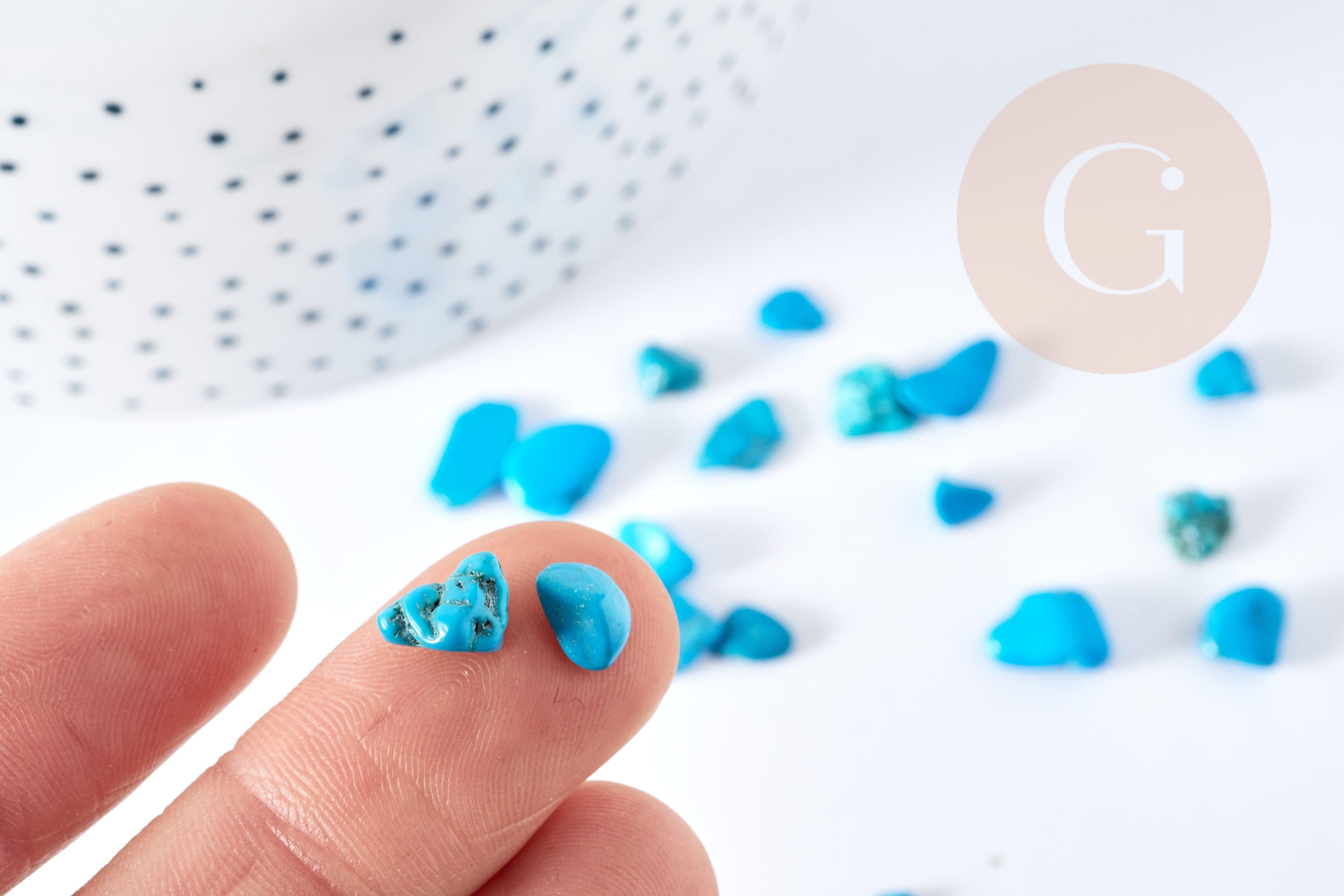 Gingerlily Pierres Howlite turquoise chips 5-10mm 20g