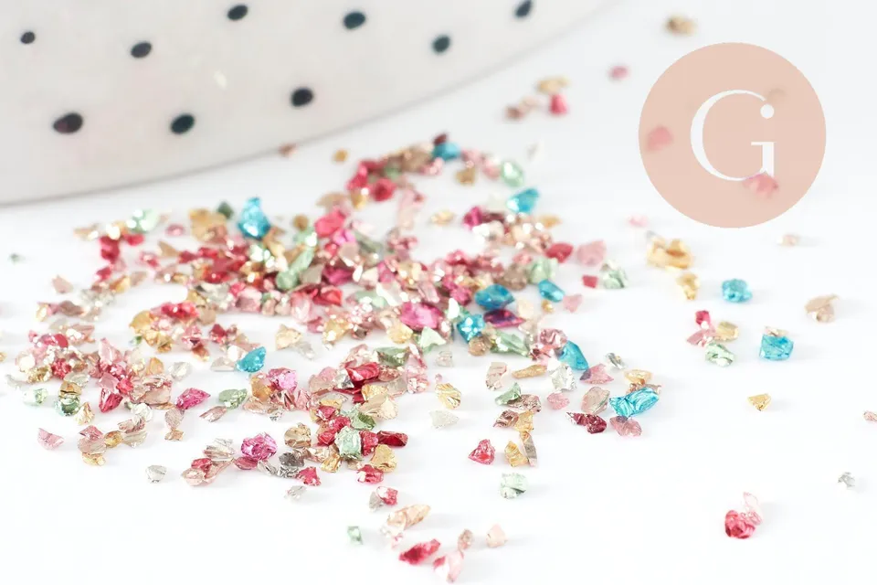 Gingerlily Sable verre multicolore 1-3mm 10g G9426