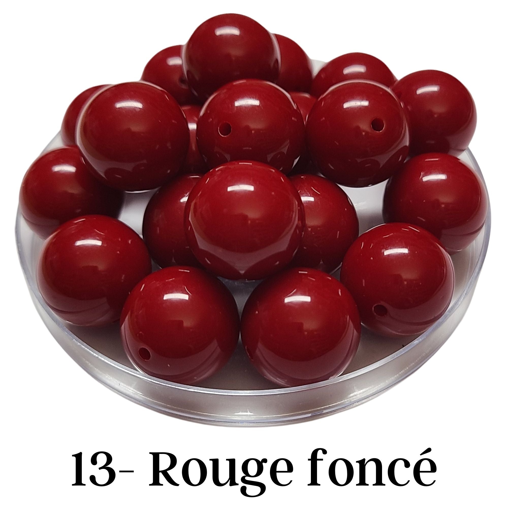 ARTSHOP Boules 20MM 13 perle ronde rouge foncé x1