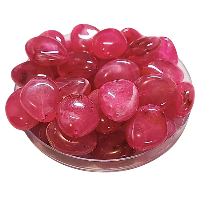 ARTSHOP Galets TIKA 9 galet fraise marbré 23mm x10