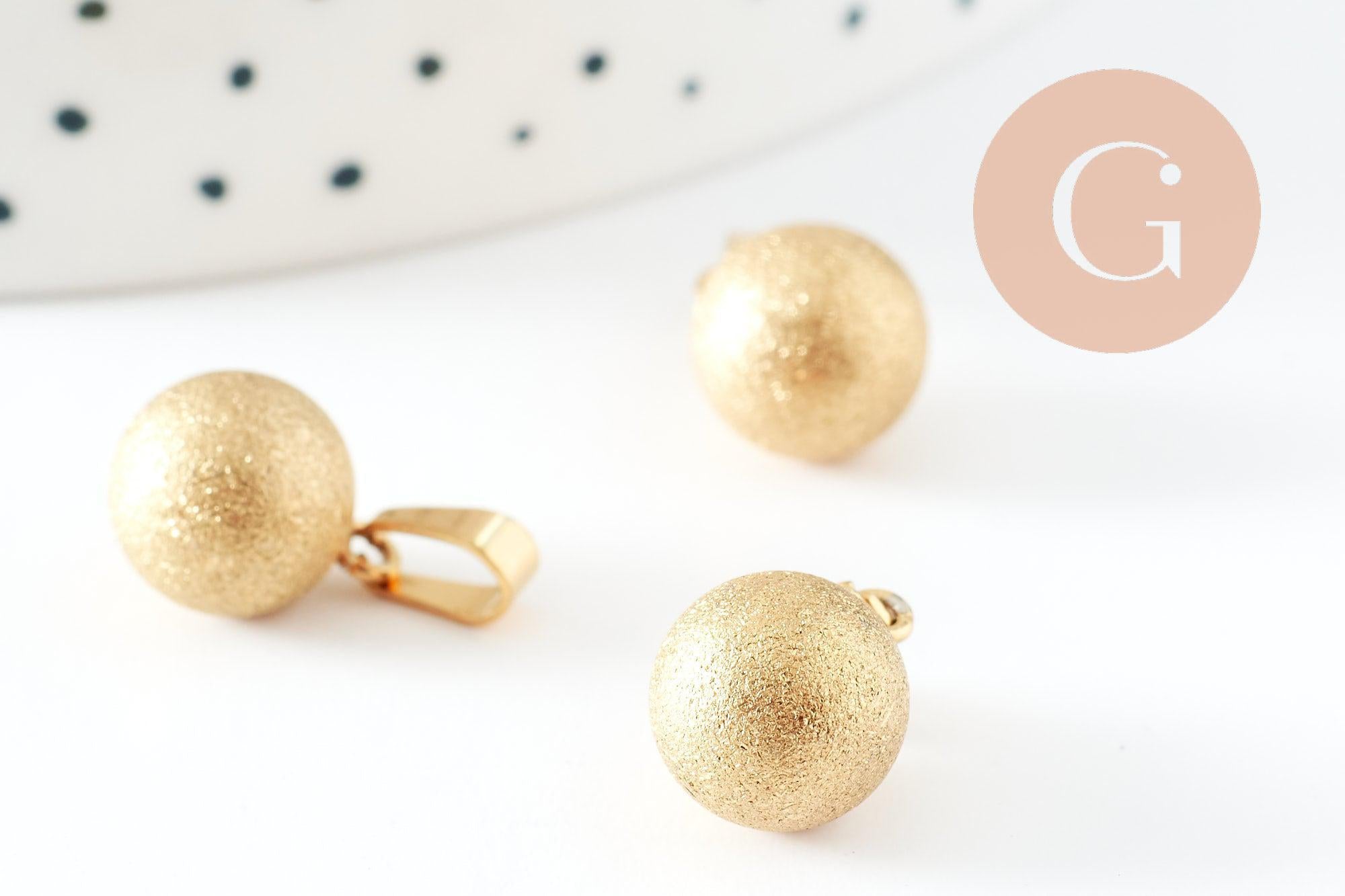 Gingerlily Pendentifs G9666 pendentif boule ronde doré 17mm x1