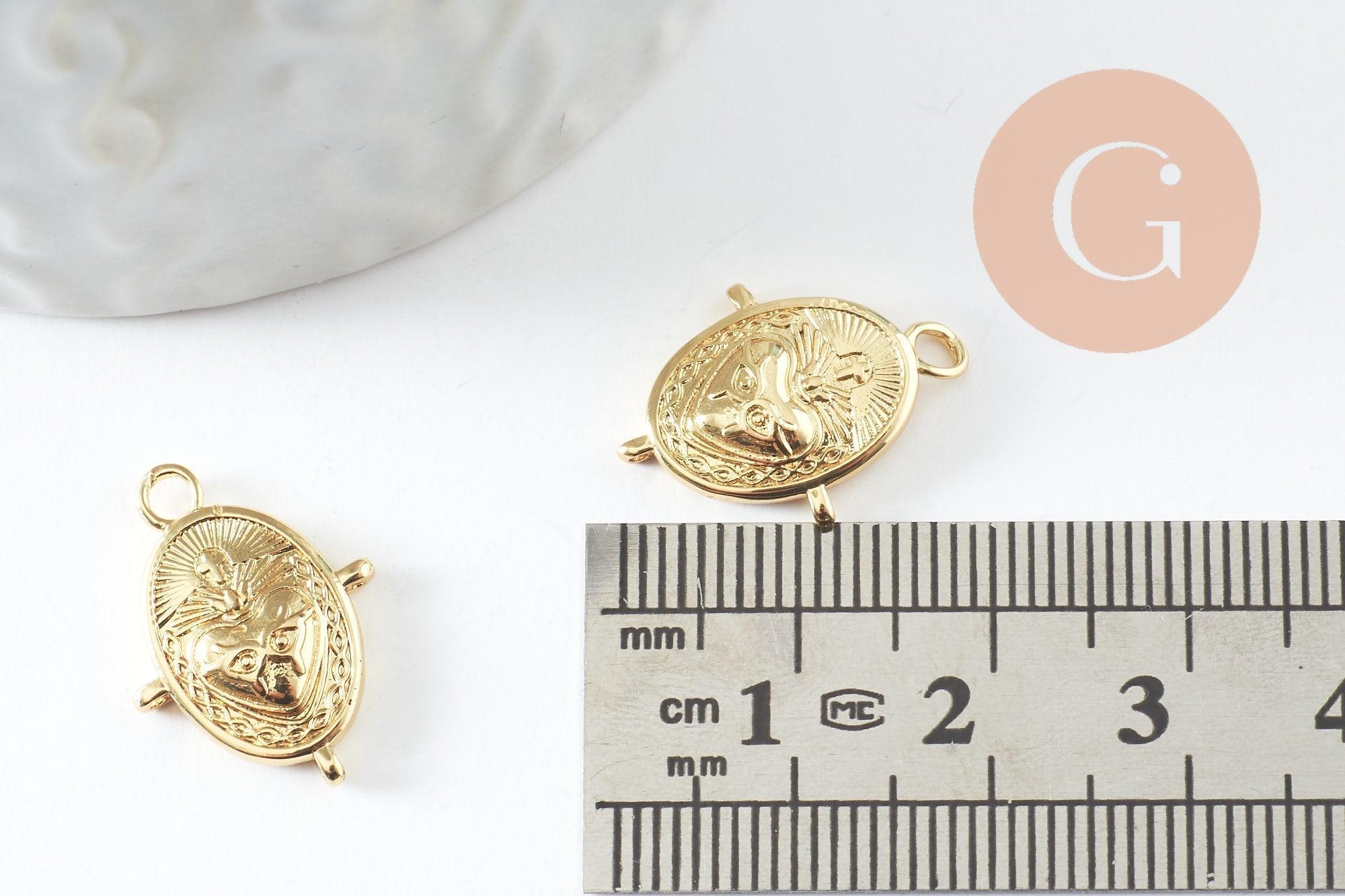 Gingerlily Pendentif cœur ex-voto G10017 doré 18mm x1
