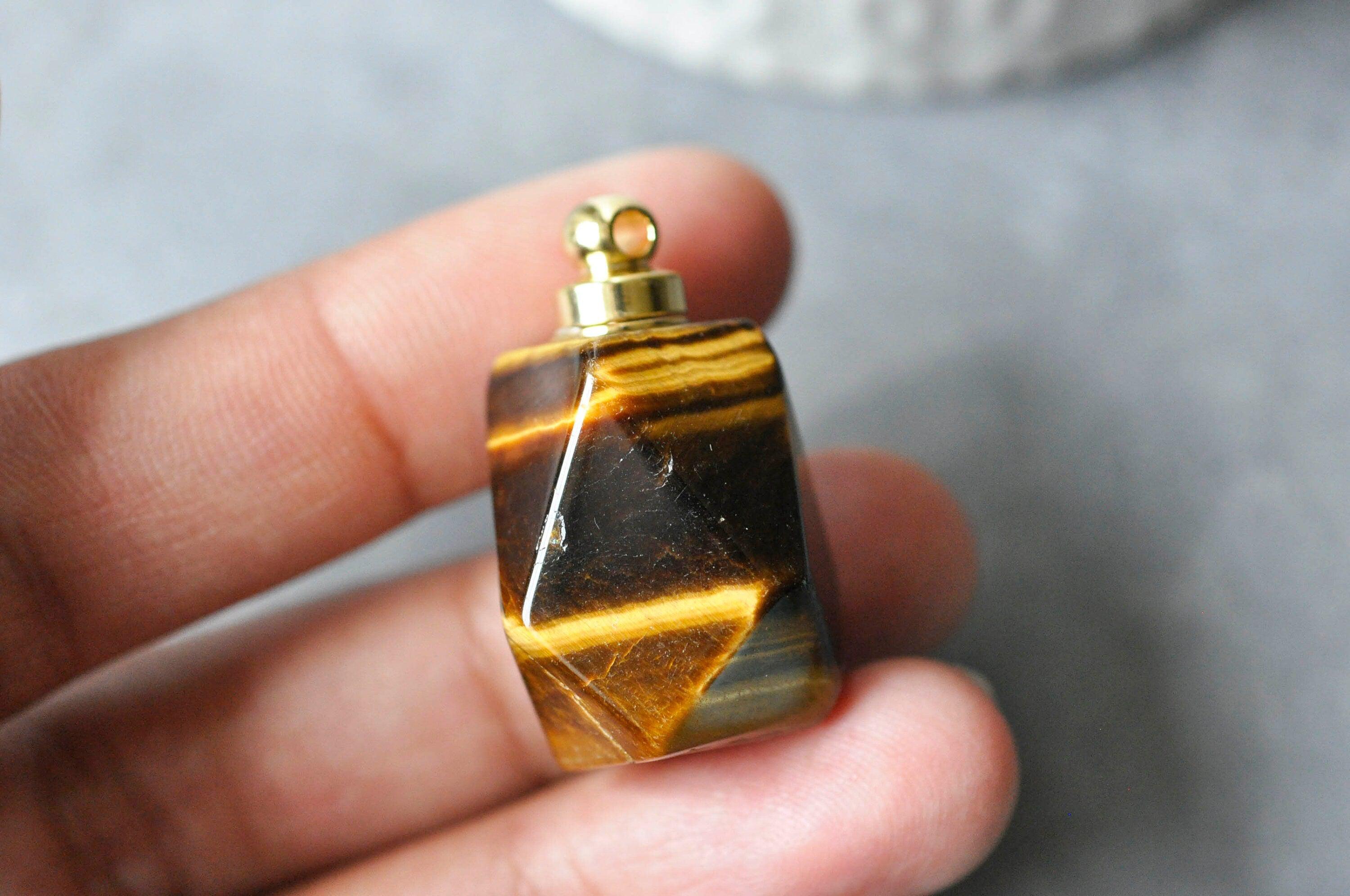Gingerlily Pendentif bouteille parfum pierre 33mm x1