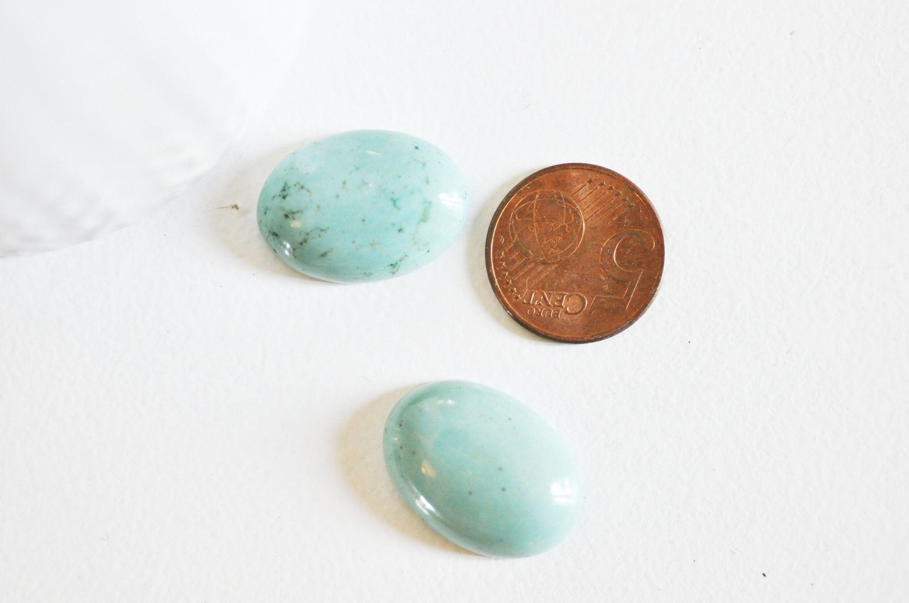 Gingerlily cabochon ovale turquoise verte 25x18mm x1