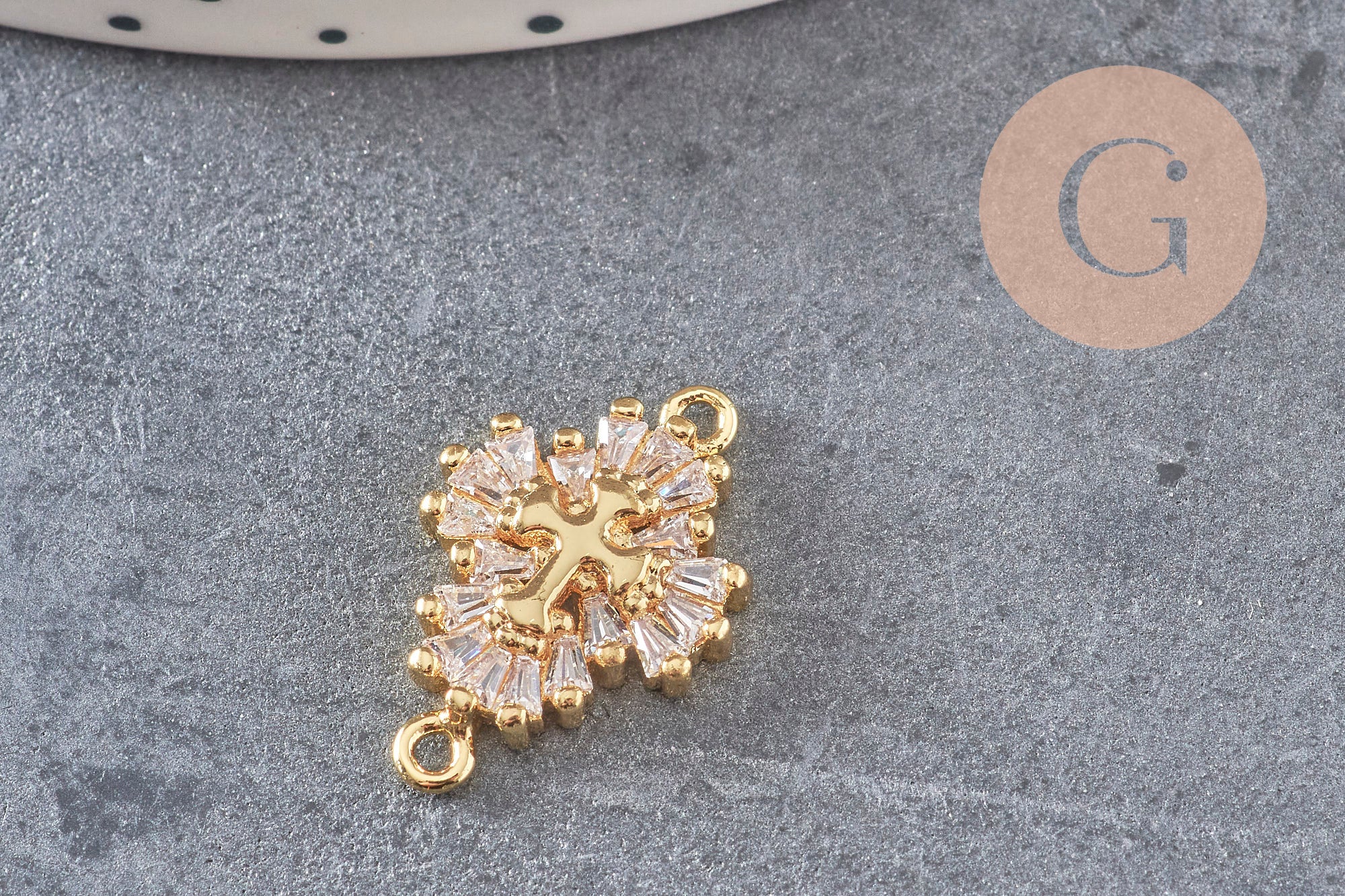 Gingerlily Pendentifs G6354 pendentif croix dorée 20mm x1
