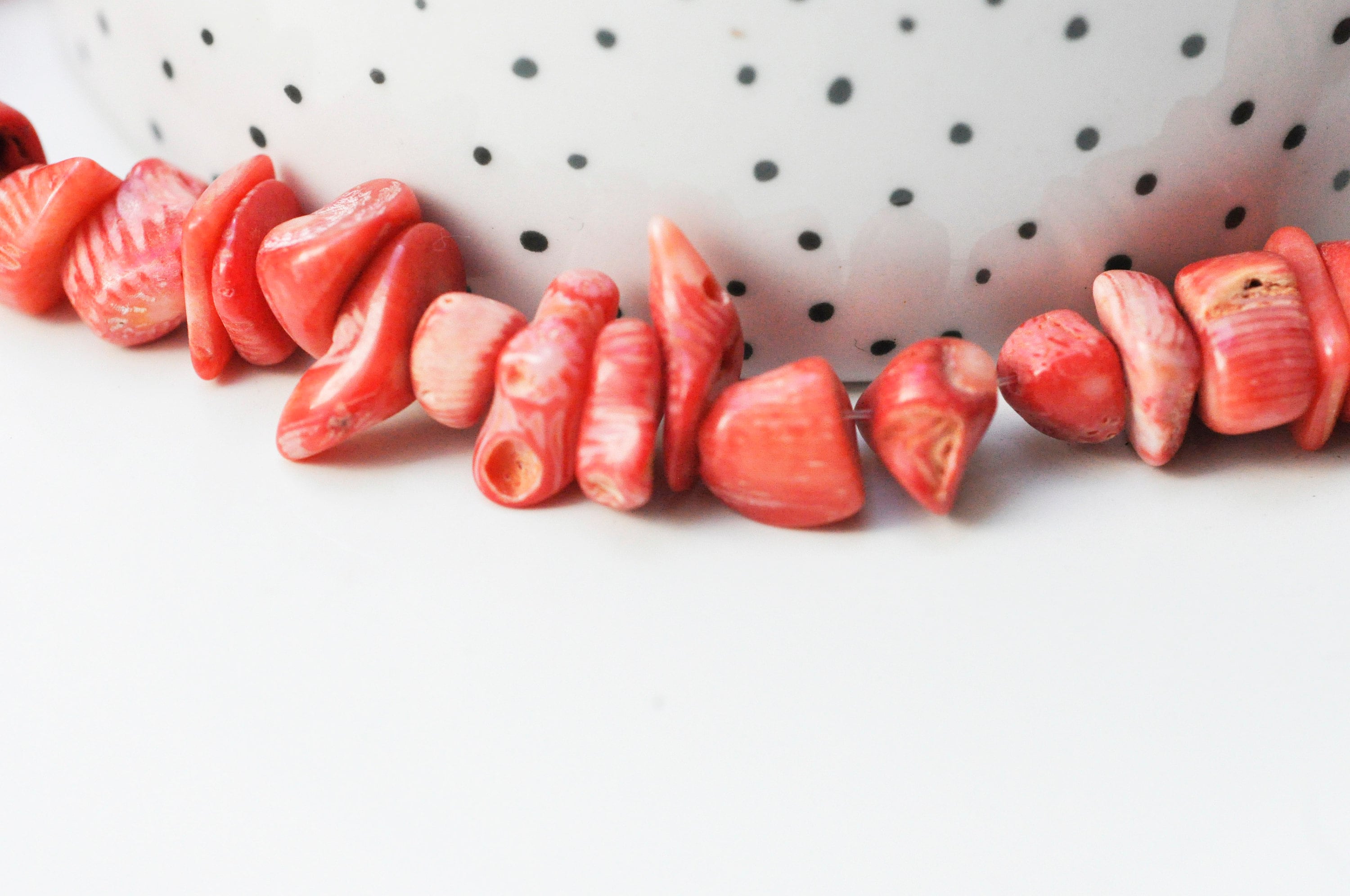 Gingerlily G4067 perle chips corail rouge fil 160 perles