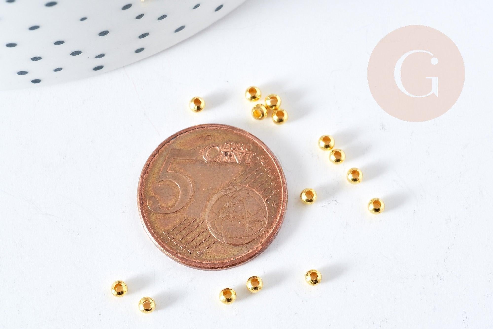 Gingerlily G9841 perles intercalaires laiton doré 2.4mm 1g