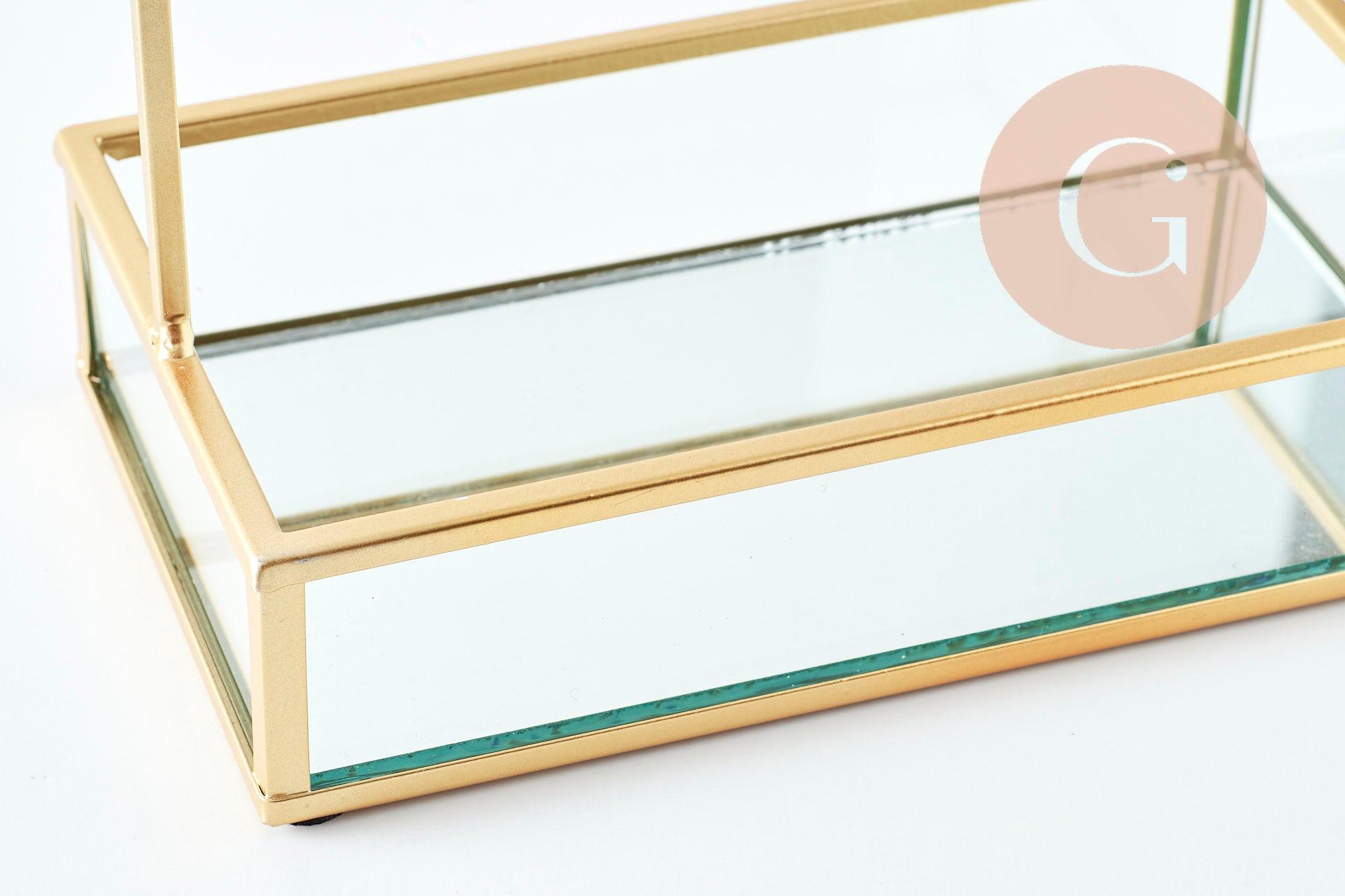 Gingerlily Présentoir à bijoux fer doré miroir G9395 x1