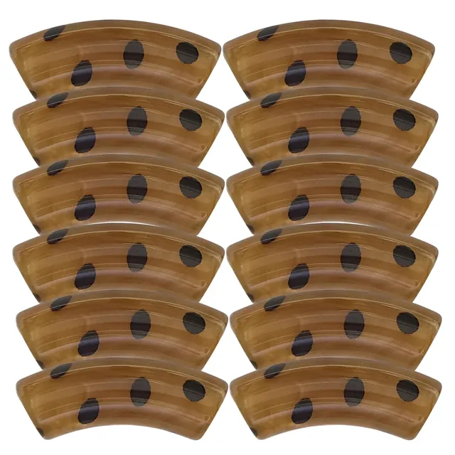 ARTSHOP Tubes DESIGN 413 perles pois terre d'ombre 12mm
