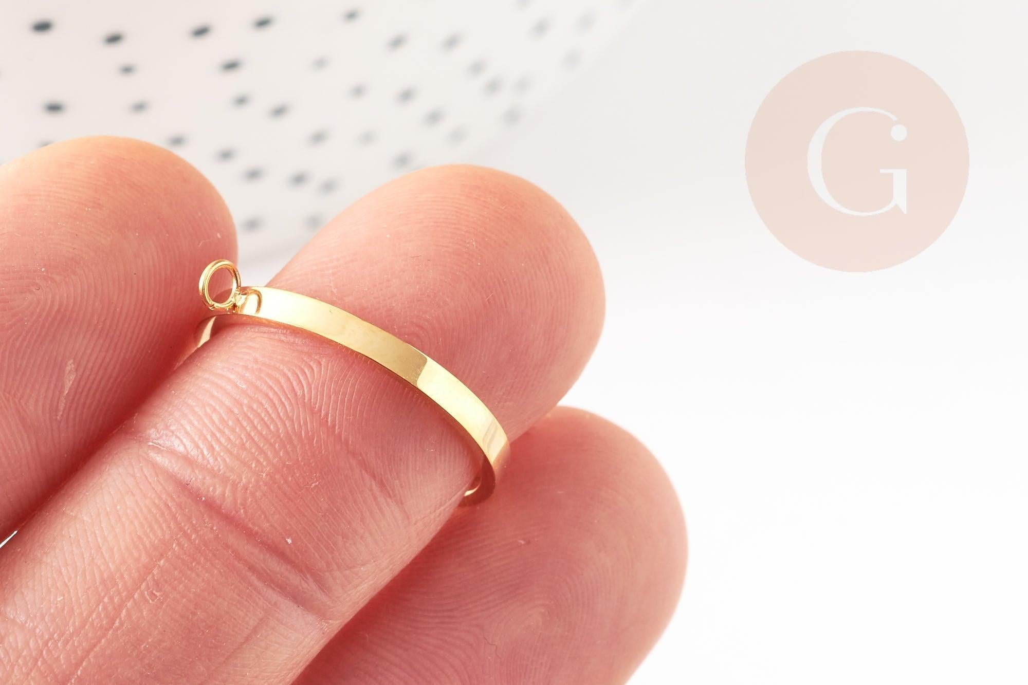 Gingerlily Apprêts DIY G8444 support bague doré acier 17,3mm