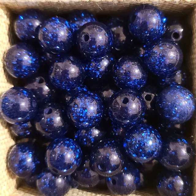 ARTSHOP 1019 Glitter bleu foncé perles Polaris 10 mm x10