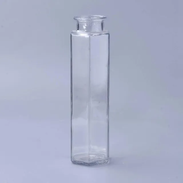 Gingerlily Bouteille hexagonale verre 19x5cm x1 déco
