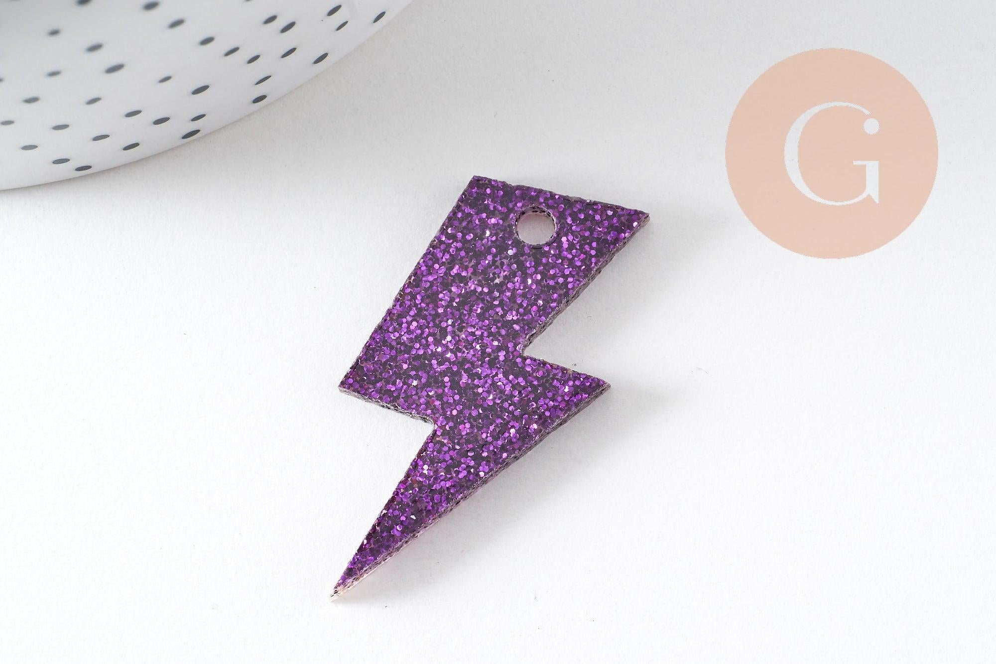 Gingerlily Pendentifs G10156 pendentif éclair acrylique 41mm x2