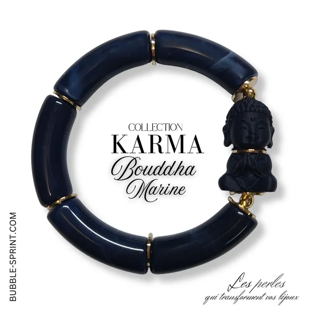 ARTSHOP Karma Bouddha Marine kit bracelet acrylique 5,5 cm