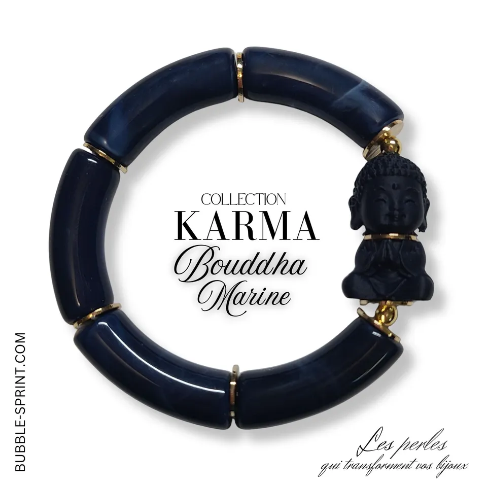 ARTSHOP Karma Bouddha Marine kit bracelet acrylique 5,5 cm