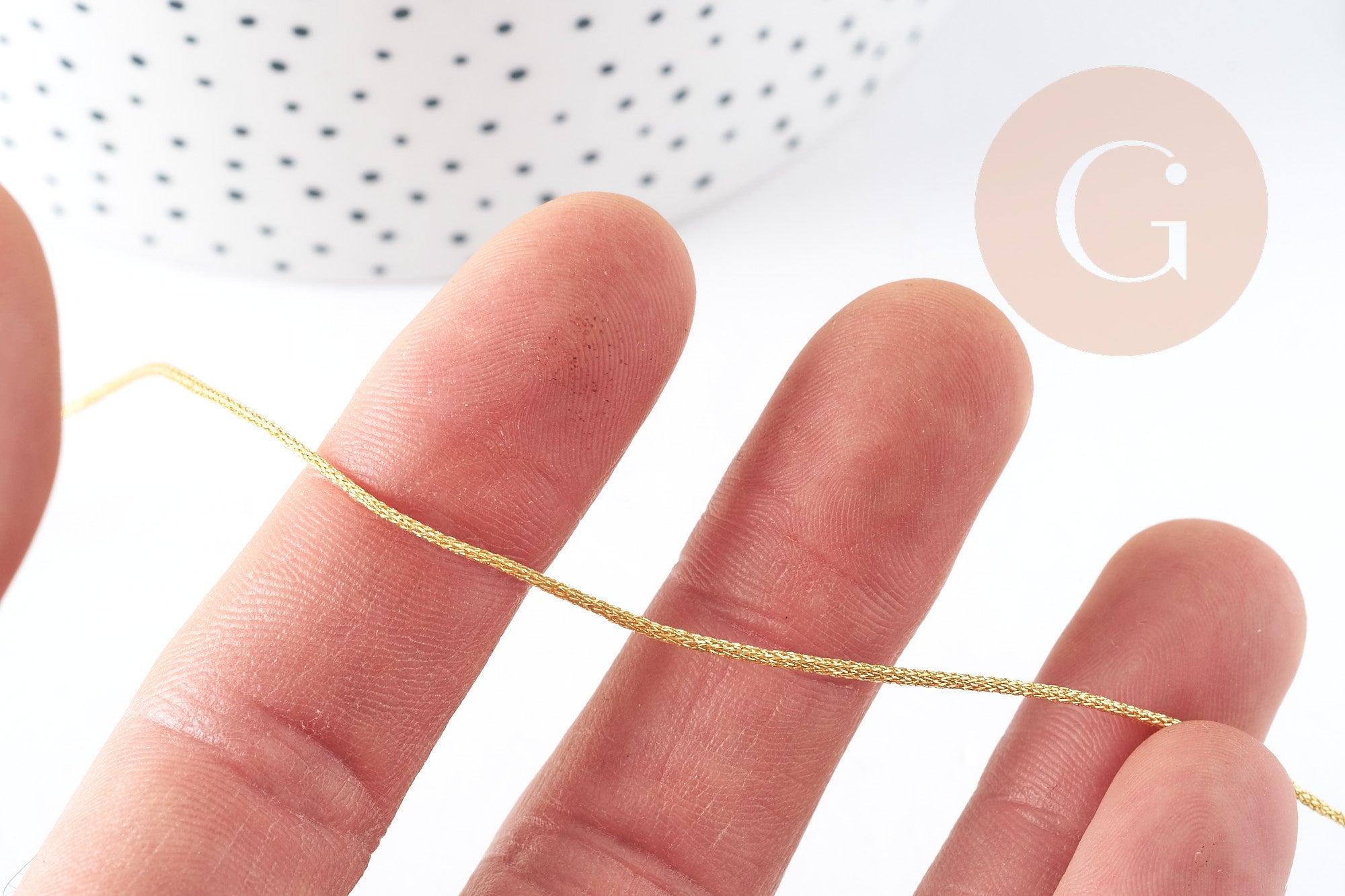 Gingerlily Cordons G9093 cordon doré polyester 1mm 1 mètre