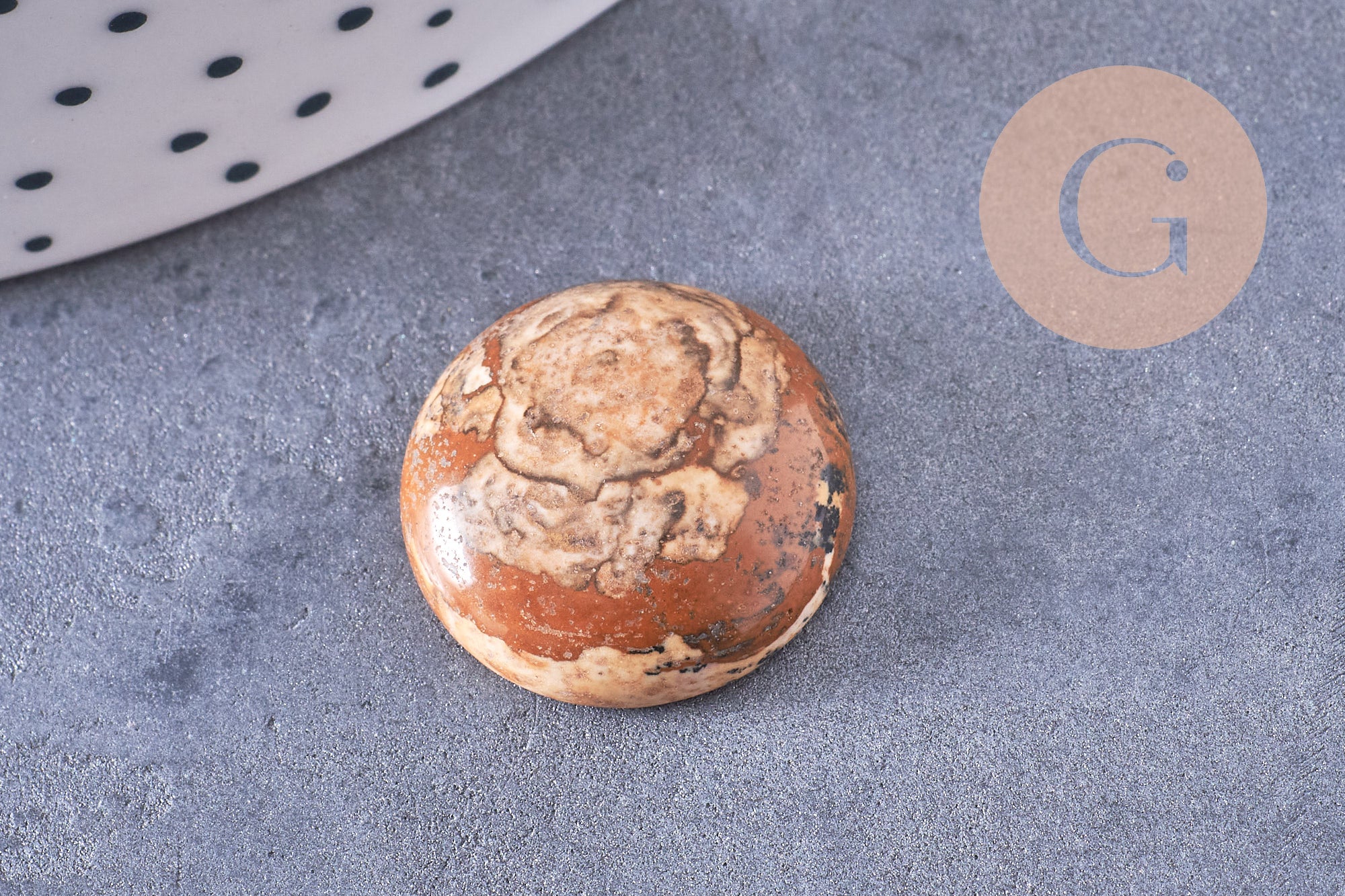 Gingerlily Cabochon Rond Dôme Pierre Naturelle 18mm x1