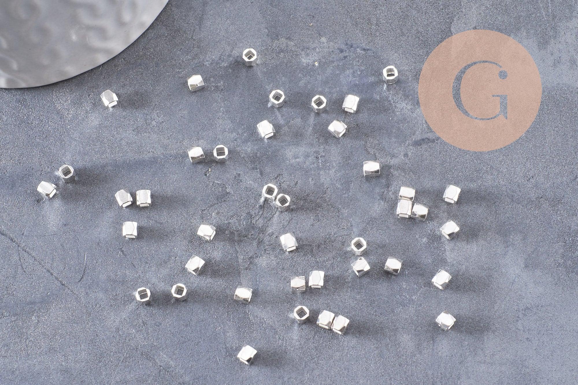 Gingerlily Perles intercalaires facettées laiton perles 3mm doré x50