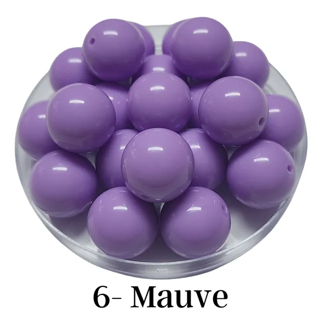 ARTSHOP Boules 20MM n°6 perle acrylique mauve brillante lot de 10