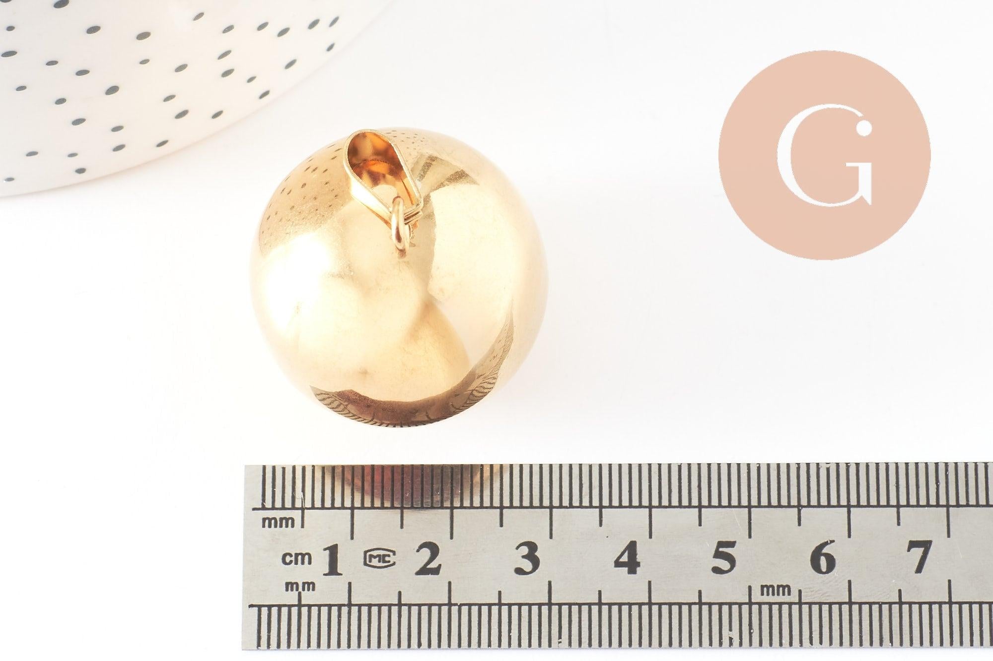 Gingerlily Pendentifs G9663 pendentif rond boule doré 35mm x1