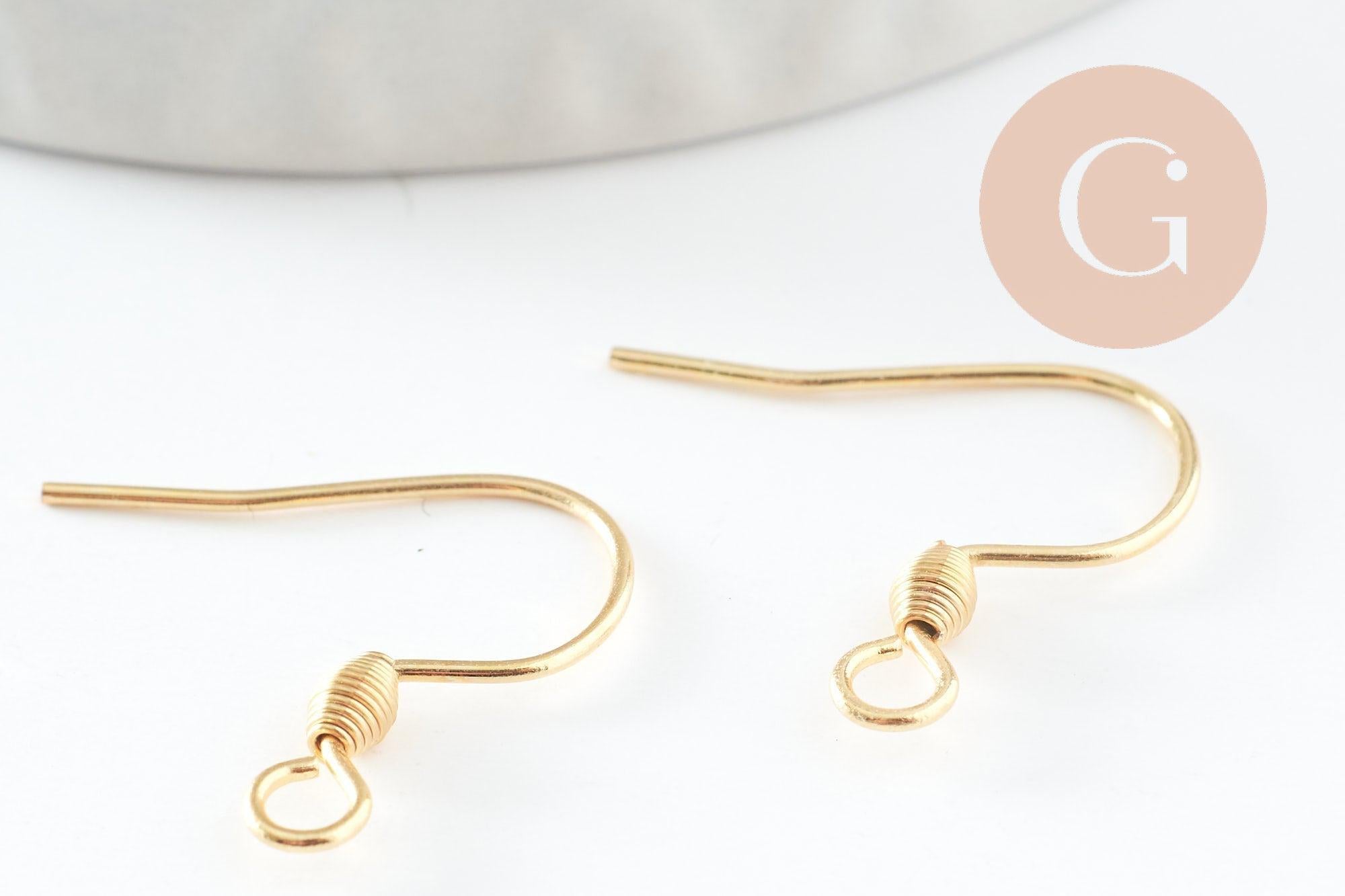 Gingerlily Apprêts crochets boucles d'oreilles doré G9525 x10