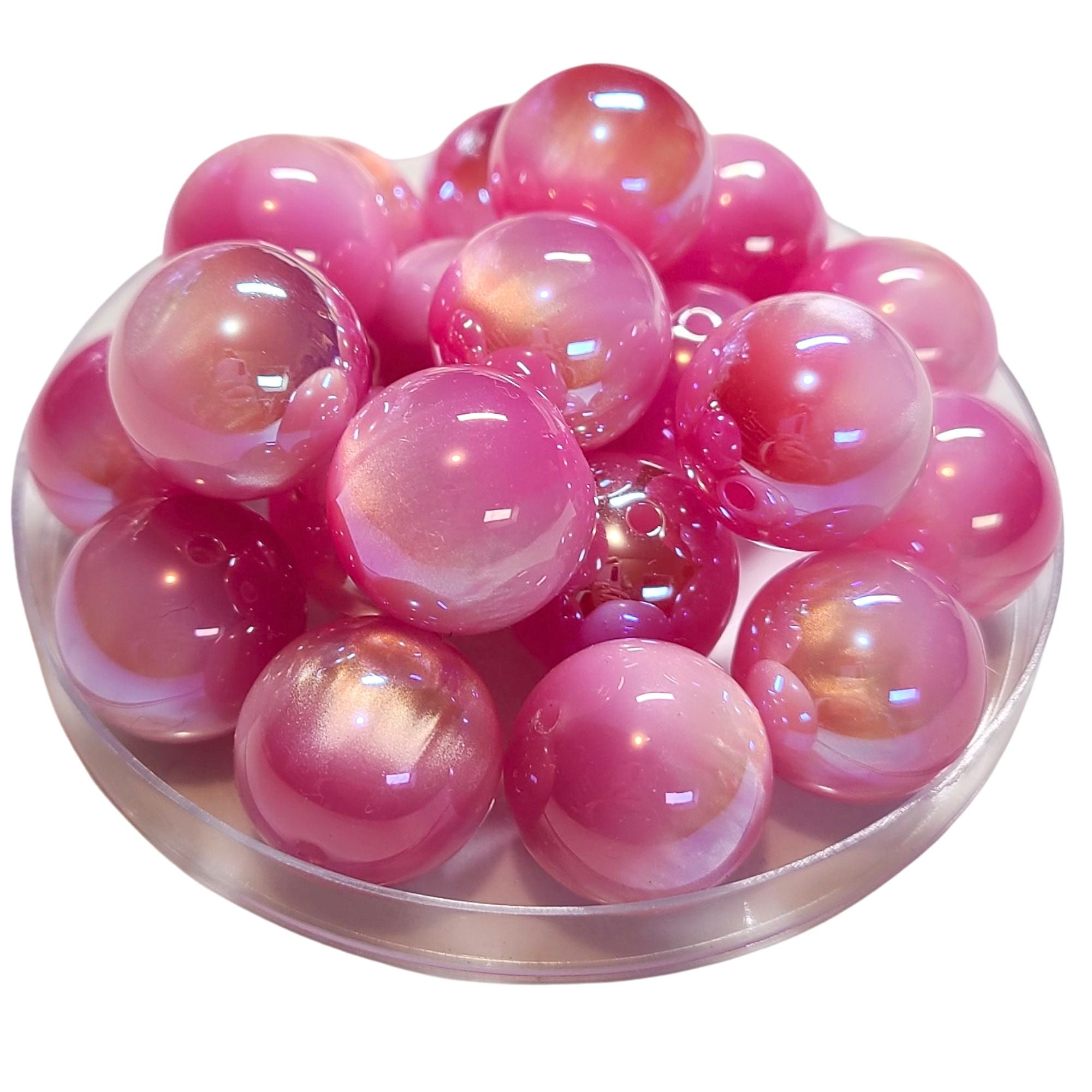ARTSHOP Boules 20MM 286 Rose perle oeil de chat x1 AB