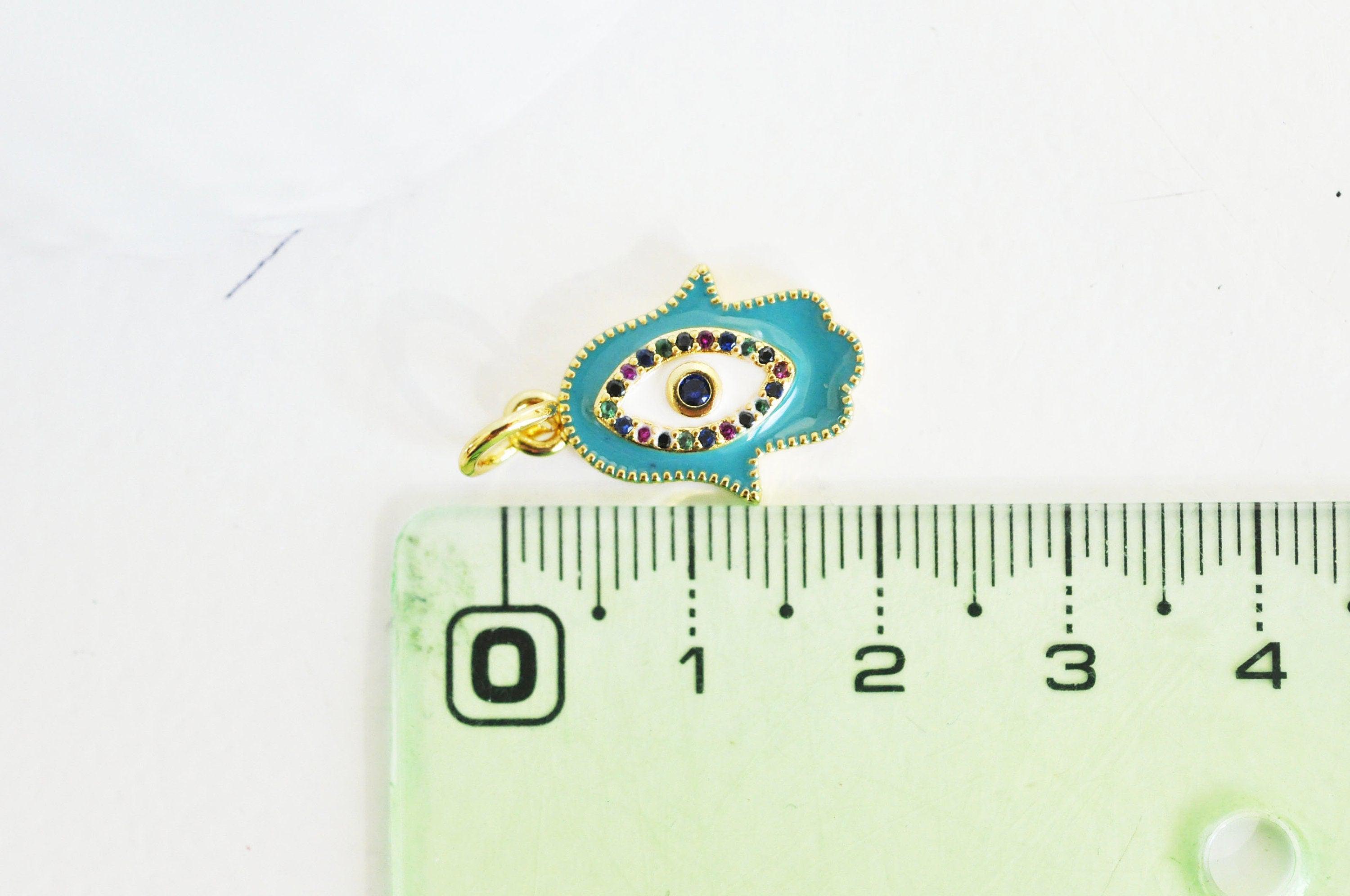 Gingerlily Pendentifs G4804 breloque main fatma laiton doré noir