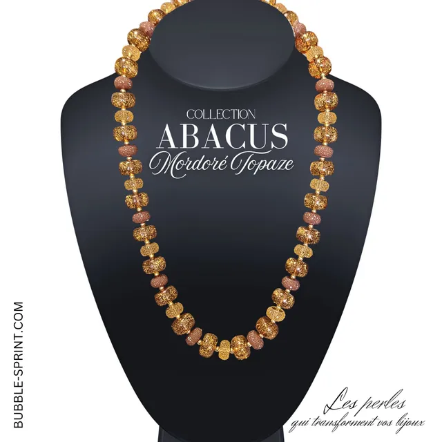 ARTSHOP Abacus collier mordoré topaze monté 54 cm