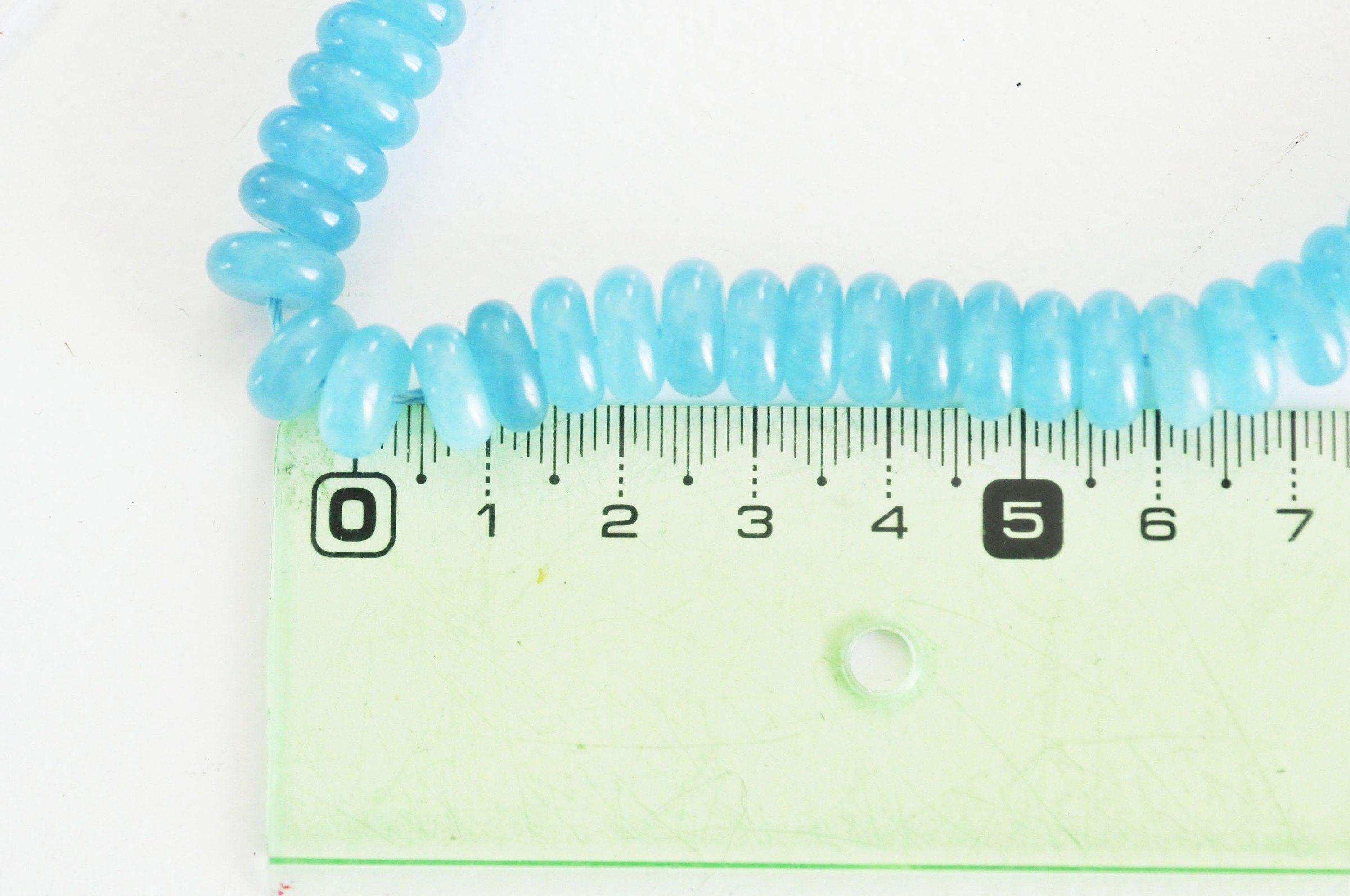 Gingerlily Jade Perles rondelle bleu ciel 10x5,5mm fil 75