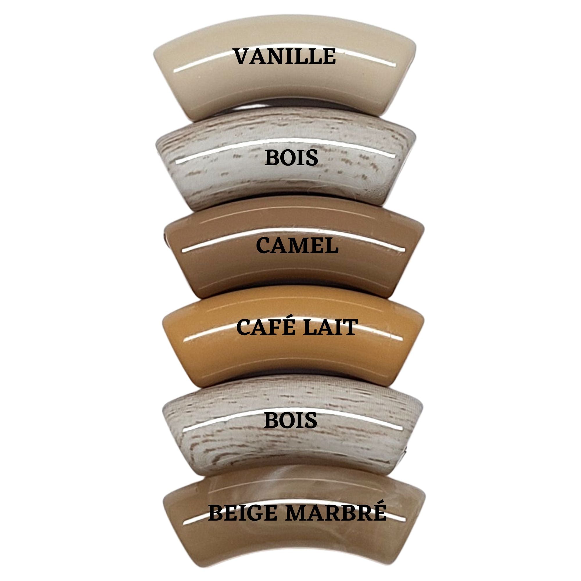 ARTSHOP Camaieux 189 lot 6 tubes incurvés 12mm marron