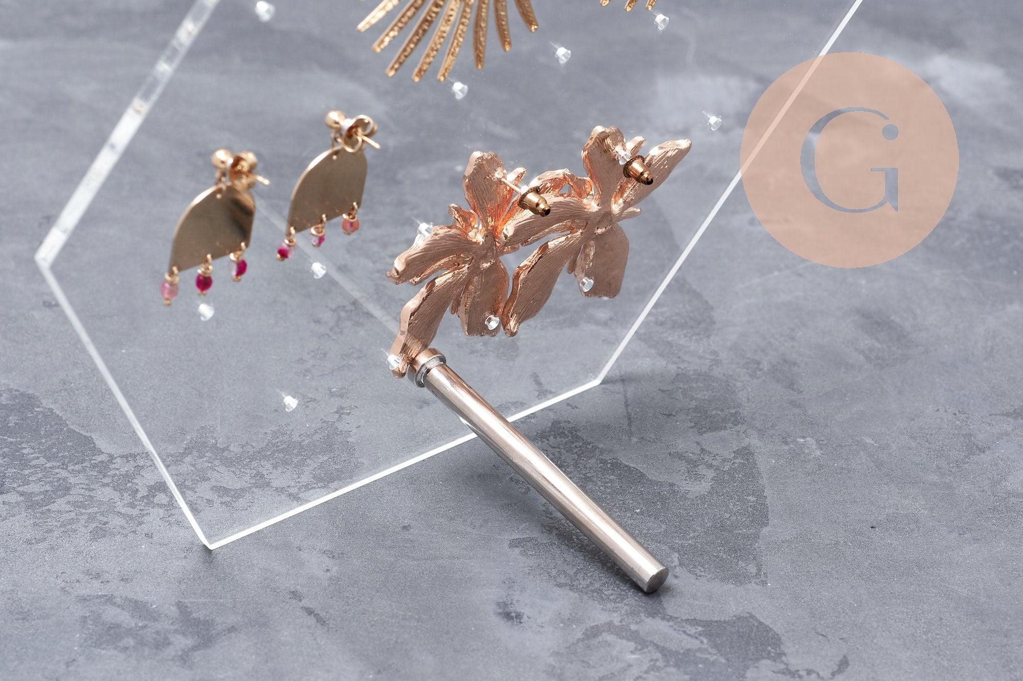 Gingerlily Perles Présentoir hexagone plexiglas boucles 20cm sans perso