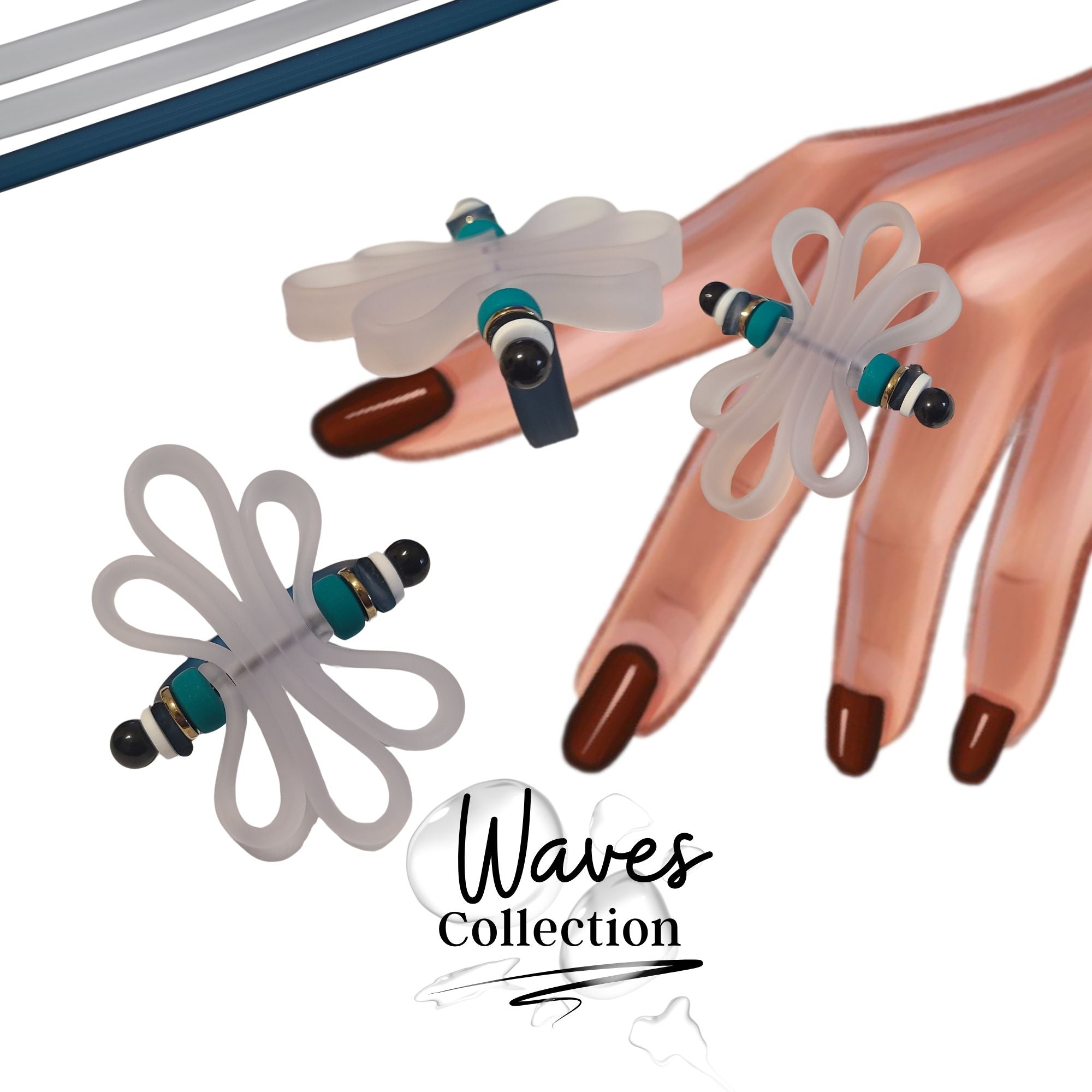 ARTSHOP Bijoux en KITS Waves bague cristal canard #9