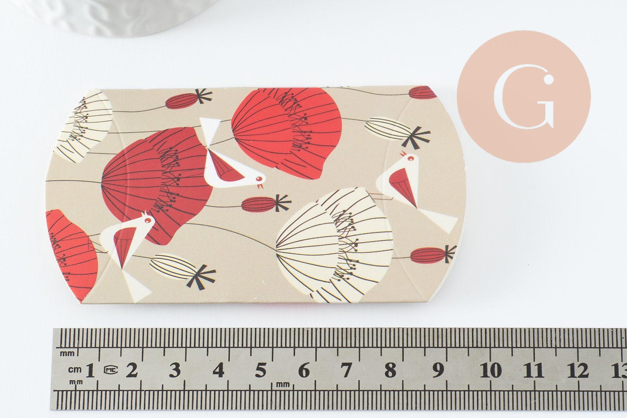 Gingerlily Pochette carton G9476 coquelicots 9,5cm x10